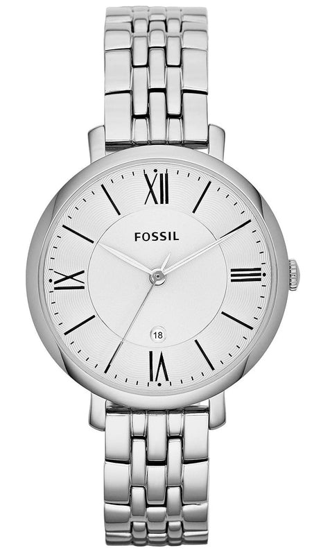 Fossil Jacqueline White Dial Silver Steel Strap Watch for Women - ES3433 Authentic Buy Shop Now