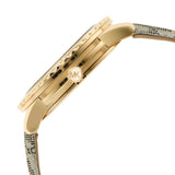 Michael Kors Runway Three Hand Quartz Gold Dial Brown Leather Strap Watch For Women - MK6999 Authentic Buy Shop Now