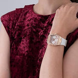 Guess Raven Diamonds Rose Gold Dial White Silicone Strap Watch for Women - GW0105L3 Authentic Buy Shop Now