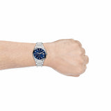 Fossil Everett Chronograph Blue Dial Silver Steel Strap Watch for Men - FS5795 Authentic Buy Shop Now