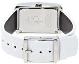 Calvin Klein Window White Dial White Leather Strap Watch for Women - K2M23120 Authentic Buy Shop Now