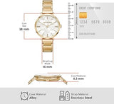 Michael Kors Addyson Three-Hand White Dial Gold Steel Strap Watch for Women - MK4712 Authentic Buy Shop Now