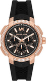 Michael Kors Sydney Pave Black Dial Black Silicone Strap Watch for Women - MK7245 Authentic Buy Shop Now