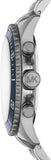 Michael Kors Bayville Chronograph Blue Dial Grey Steel Strap Watch For Men - MK8727 Authentic Buy Shop Now