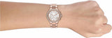 Michael Kors Camille Chronograph White Dial Rose Gold Steel Strap Watch For Women - MK6995 Authentic Buy Shop Now