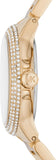 Michael Kors Mini Camille Chronograph White Dial Rose Gold Steel Strap Watch For Women - MK6844 Authentic Buy Shop Now