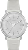 Lacoste 12.12 Move Silver Dial White Silicone Strap Watch for Men - 2011240 Authentic Buy Shop Now