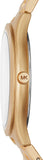 Michael Kors Slim Runway Quartz Gold Dial Gold Steel Strap Watch For Women - MK4501 Authentic Buy Shop Now