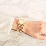 Guess Mod Heavy Metal Gold Dial Gold Steel Strap Watch For Women - W1117L2 Authentic Buy Shop Now