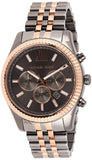 Michael Kors Lexington Chronograph Black Dial Two Tone Steel Strap Watch for Men - MK8561 Authentic Buy Shop Now