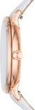 Fossil Jacqueline Quartz Mother of Pearl White Dial White Leather Strap Watch for Women - ES4579 Authentic Buy Shop Now
