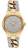Michael Kors Lennox Pavé Crystals Silver Dial Two Tone Steel Strap Watch for Women - MK7487 Authentic Buy Shop Now