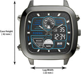Fossil Retro Analog-Digital Black Dial Grey Steel Strap Watch for Men - FS5892 Authentic Buy Shop Now