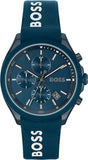 Hugo Boss Velocity Chronograph Blue Dial Blue Rubber Strap Watch For Men - 1514061 Authentic Buy Shop Now