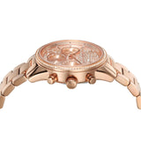 Michael Kors Ritz Chronograph Rose Gold Dial Rose Gold Steel Strap Watch For Women - MK7302 Authentic Buy Shop Now