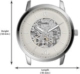 Fossil Neutra Automatic Skeleton White Dial Brown Leather Strap Watch for Men - ME3184 Authentic Buy Shop Now