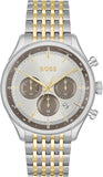 Hugo Boss Gregor Chronograph Silver Dial Two Tone Steel Strap Watch For Men - 1514053 Authentic Buy Shop Now