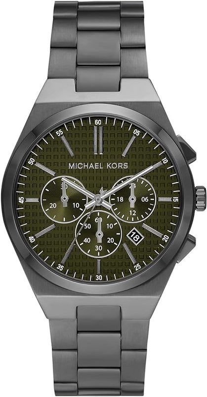 Michael Kors Lennox Chronograph Black Dial Black Steel Strap Watch For Men - MK9146 Authentic Buy Shop Now