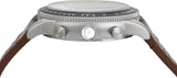 Fossil Sport Tourer Chronograph White Dial Brown Leather Strap Watch for Men - FS6042 Authentic Buy Shop Now