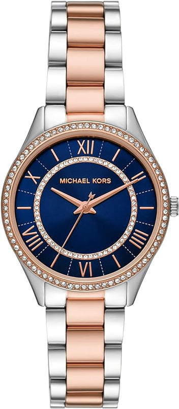 Michael Kors Lauryn Quartz Blue Dial Two Tone Steel Strap Watch For Women - MK3929 Authentic Buy Shop Now