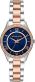 Michael Kors Lauryn Quartz Blue Dial Two Tone Steel Strap Watch For Women - MK3929 Authentic Buy Shop Now