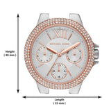 Michael Kors Camille Multifunction White Dial Two Tone Steel Strap Watch For Women - MK6846 Authentic Buy Shop Now