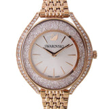 Swarovski Crystalline Aura Silver Dial Rose Gold Steel Strap Watch for Women - 5519459 Authentic Buy Shop Now