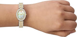 Tory Burch Oval Crystals Mother of Pearl Dial Two Tone Steel Strap Watch for Women - YBW6037 Authentic Buy Shop Now