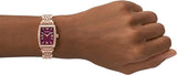 Emporio Armani Two Hand Diamonds Burgundy Dial Rose Gold Steel Strap Watch For Women - AR11488 Authentic Buy Shop Now