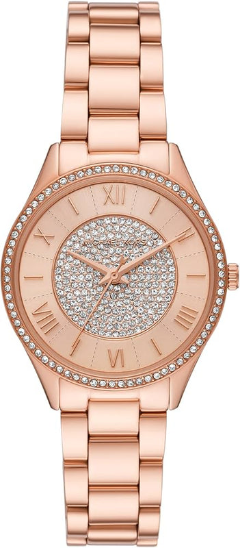 Michael Kors Lauryn Three-Hand Crystals Rose Gold Dial Rose Gold Steel Strap Watch for Women - MK4736 Authentic Buy Shop Now