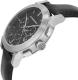 Burberry The City Chronograph Black Dial Black Leather Strap Watch for Men - BU9356 Authentic Buy Shop Now