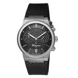 Salvatore Ferragamo Sapphire Chrono Black Dial Black Silicone Strap Watch for Men - SFME00121 Authentic Buy Shop Now