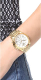 Michael Kors Bradshaw Chronograph White Dial Gold Steel Strap Watch For Women - MK6266 Authentic Buy Shop Now