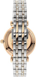 Emporio Armani Gianni T-Bar Silver Dial Two Tone Steel Strap Watch For Women - AR11293 Authentic Buy Shop Now