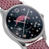 Gucci G-Timeless Moonphase Black Dial Pink Leather Strap Watch For Women - YA1264046 Authentic Buy Shop Now