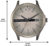 Armani Exchange Hampton Chronograph Grey Dial Grey Steel Strap Watch For Men - AX2194 Authentic Buy Shop Now