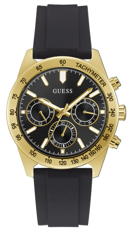 Guess Sport Multifunctional Black Dial Black Rubber Strap Watch for Men - GW0332G2 Authentic Buy Shop Now