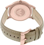 Emporio Armani Classic Quartz Silver Dial Beige Leather Strap Watch For Men - AR2464 Authentic Buy Shop Now