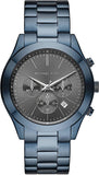 Michael Kors Slim Runway Chronograph Black Dial Blue Steel Strap Watch for Men - MK8918 Authentic Buy Shop Now