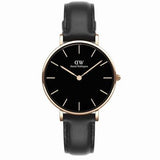 Daniel Wellington Classic Petite Reading Black Dial Black Leather Strap Watch For Women - DW00100167 Authentic Buy Shop Now