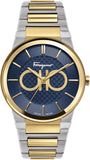 Salvatore Ferragamo Sapphire Bracelet Blue Dial Two Tone Steel Strap Watch For Men - SFHP00821 Authentic Buy Shop Now