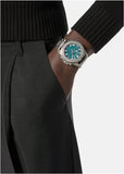 Versace Greca Action Chronograph Quartz Green Dial Silver Steel Strap Watch for Men - VE3J00422 Authentic Buy Shop Now