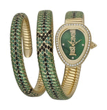 Just Cavalli Doppio Green Dial Multicolor Steel Strap Watch for Women - JC1L163M0055 Authentic Buy Shop Now