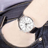 Calvin Klein Post Minimal White Dial Black Leather Strap Watch for Men - K7627120 Authentic Buy Shop Now