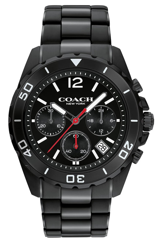 Coach Kent Chronograph Black Dial Black Steel Strap Watch for Men - 14602554 Authentic Buy Shop Now