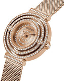 Guess Dream Crystals Rose Gold Dial Rose Gold Mesh Bracelet Watch For Women - GW0550L3 Authentic Buy Shop Now