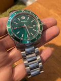 Movado Series 800 Green Dial Silver Steel Strap Watch For Men - 2600136 Authentic Buy Shop Now
