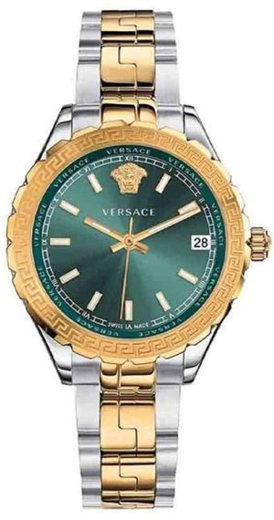Versace Hellenyium Green Dial Two Tone Steel Strap Watch for Women - V12050015 Authentic Buy Shop Now