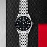 Tudor 1926 Automatic Diamonds Black Dial Silver Steel Strap Watch for Men - M91650-0004 Authentic Buy Shop Now