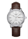 Tissot Automatics III Steel White Dial Brown Leather Strap Watch For Men - T065.430.16.031.00 Authentic Buy Shop Now